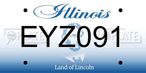 EYZ091 Illinois License Plate