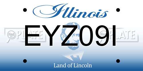 EYZ09I Illinois License Plate