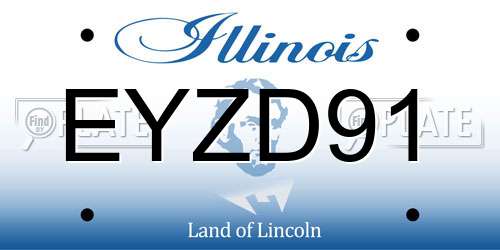 EYZD91 Illinois License Plate