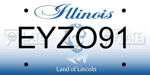 EYZO91 Illinois License Plate