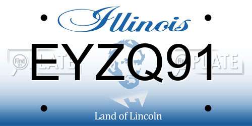 EYZQ91 Illinois License Plate