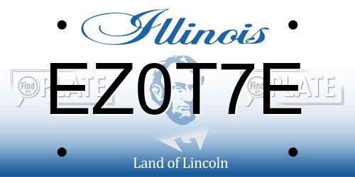 EZ0T7E Illinois License Plate