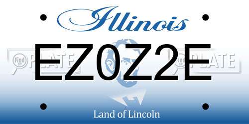 EZ0Z2E Illinois License Plate