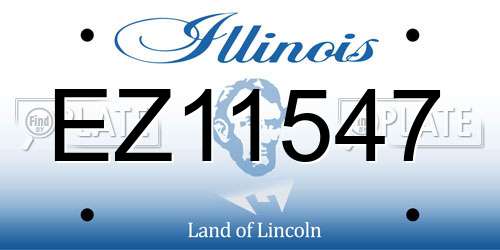 EZ11547 Illinois License Plate
