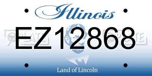 EZ12868 Illinois License Plate