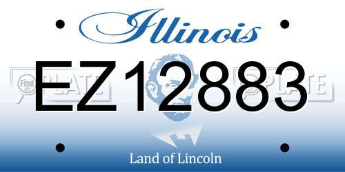 EZ12883 Illinois License Plate