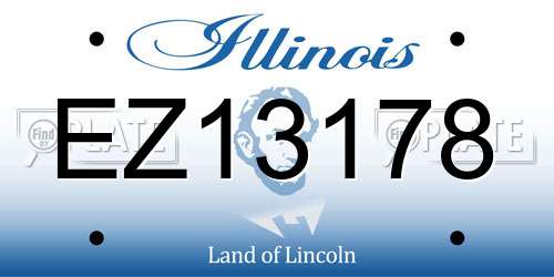 EZ13178 Illinois License Plate