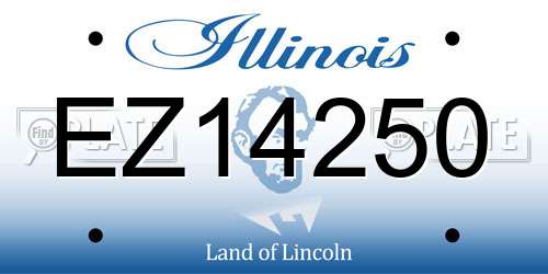 EZ14250 Illinois License Plate