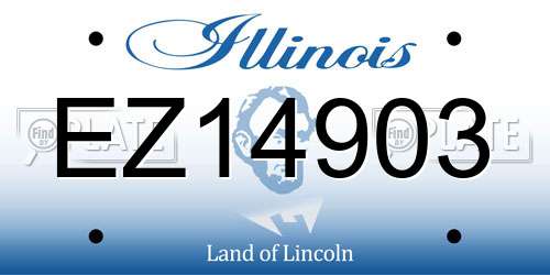 EZ14903 Illinois License Plate