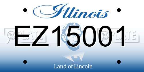 EZ15001 Illinois License Plate
