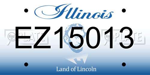 EZ15013 Illinois License Plate