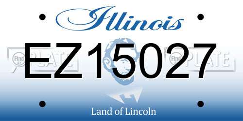 EZ15027 Illinois License Plate
