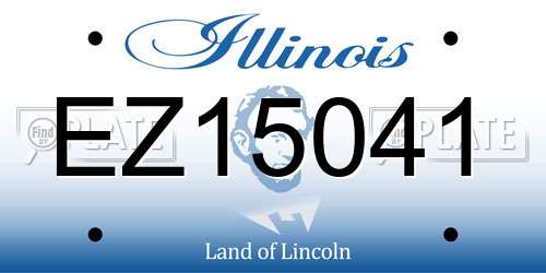 EZ15041 Illinois License Plate