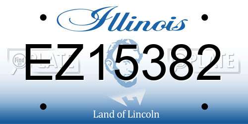 EZ15382 Illinois License Plate