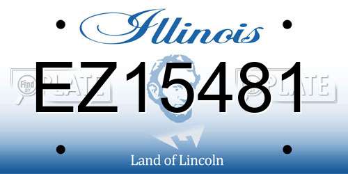 EZ15481 Illinois License Plate