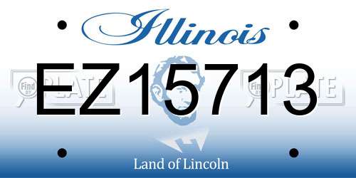 EZ15713 Illinois License Plate