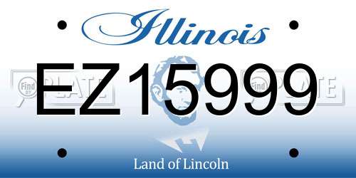 EZ15999 Illinois License Plate