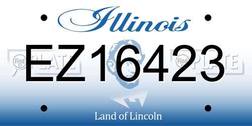 EZ16423 Illinois License Plate