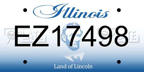 EZ17498 Illinois License Plate