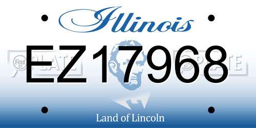 EZ17968 Illinois License Plate