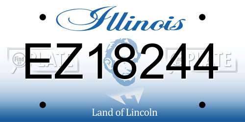 EZ18244 Illinois License Plate