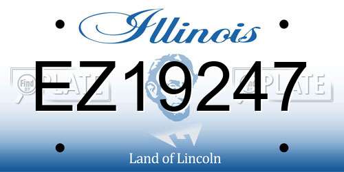 EZ19247 Illinois License Plate