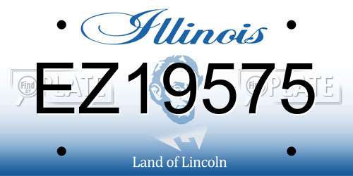 EZ19575 Illinois License Plate