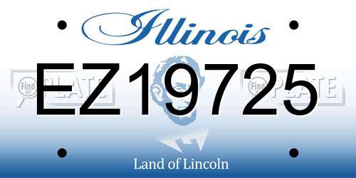 EZ19725 Illinois License Plate