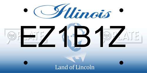 EZ1B1Z Illinois License Plate