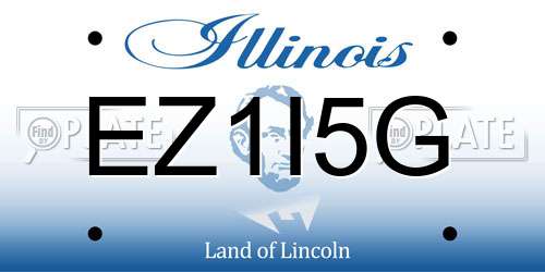 EZ1I5G Illinois License Plate