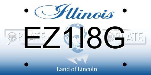 EZ1I8G Illinois License Plate
