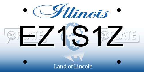 EZ1S1Z Illinois License Plate