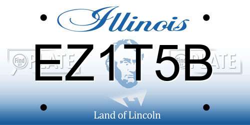 EZ1T5B Illinois License Plate