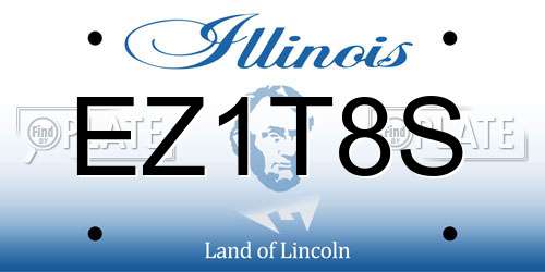 EZ1T8S Illinois License Plate