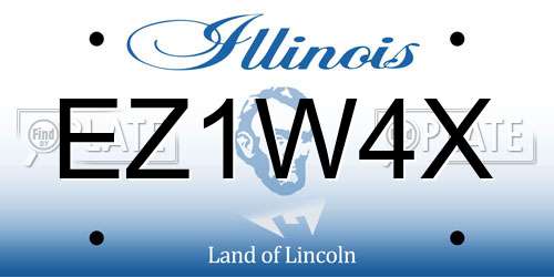 EZ1W4X Illinois License Plate