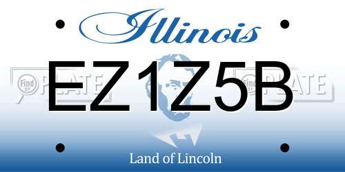 EZ1Z5B Illinois License Plate