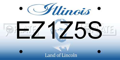 EZ1Z5S Illinois License Plate
