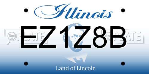 EZ1Z8B Illinois License Plate