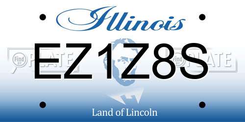 EZ1Z8S Illinois License Plate