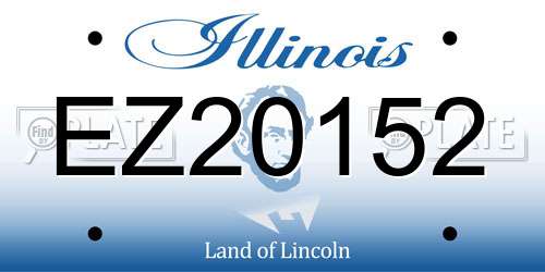 EZ20152 Illinois License Plate