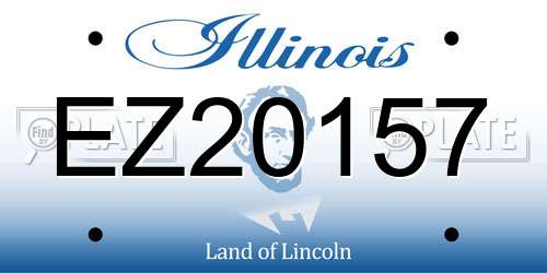 EZ20157 Illinois License Plate