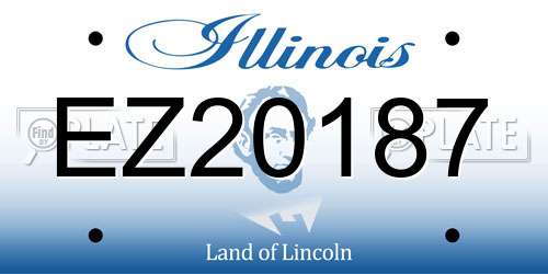 EZ20187 Illinois License Plate
