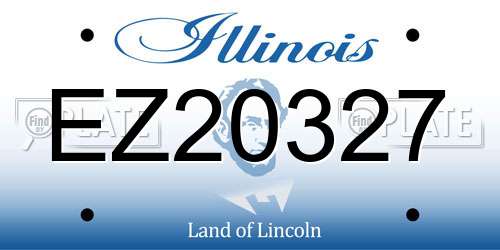 EZ20327 Illinois License Plate