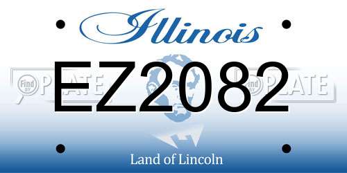EZ2082 Illinois License Plate