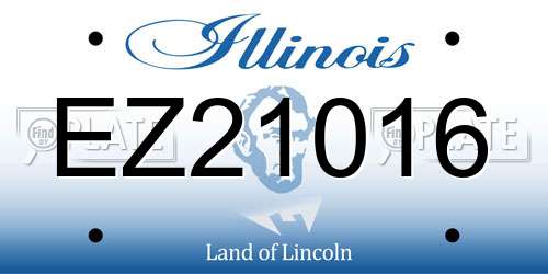 EZ21016 Illinois License Plate