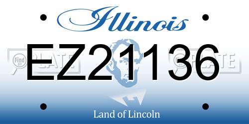 EZ21136 Illinois License Plate