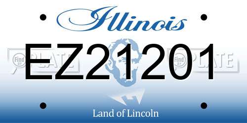 EZ21201 Illinois License Plate