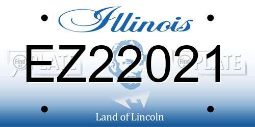 EZ22021 Illinois License Plate