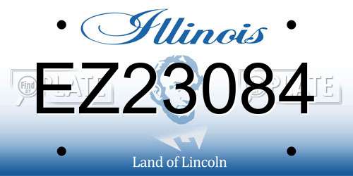 EZ23084 Illinois License Plate