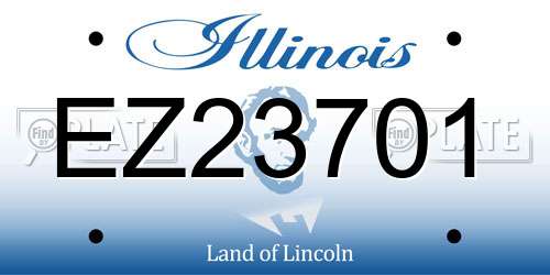EZ23701 Illinois License Plate